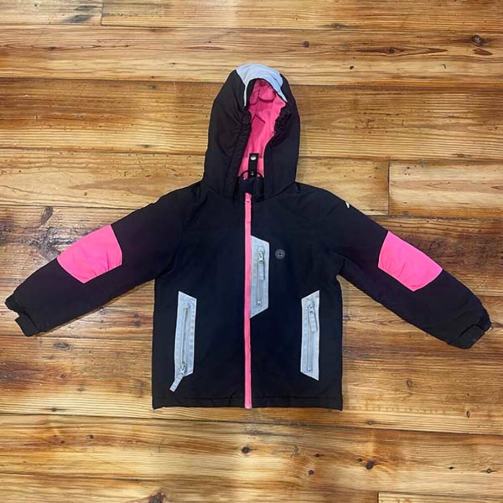 Girls Hooded Coat - Double Zipper, Soft Lined Hood